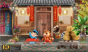 Background Tiểu Cảnh - Phông Nền Checkin Tết (1)