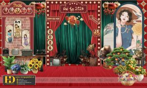 Background Tiểu Cảnh - Phông Nền Checkin Tết (2)