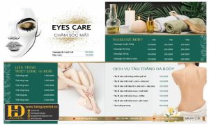 Bảng Giá Spa Kiều Thị
