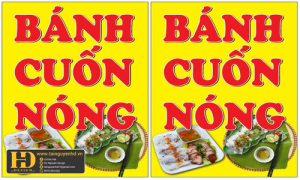 Biển Quảng Cáo Bánh Cuốn Nóng