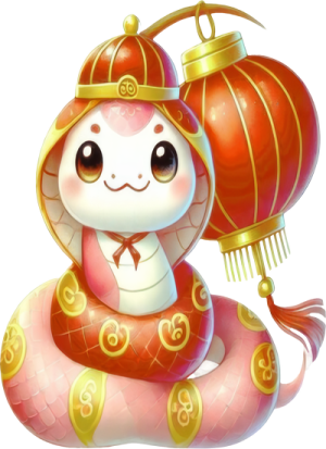 Chibi Rắn Năm Mới PNG (1)