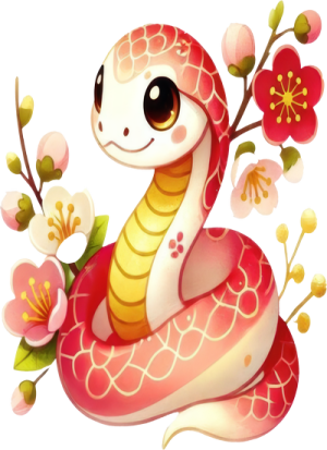 Chibi Rắn Năm Mới PNG (7)