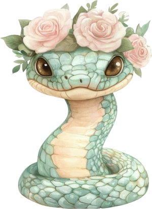 Chibi Rắn - Snake Cute PNG (55)