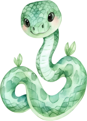 Chibi Rắn - Snake Cute PNG (57)