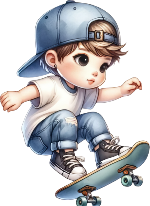 Em Bé Lướt Ván PNG (9)