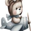 Gấu Con & Máy Bay PNG (3)