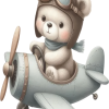 Gấu Con & Máy Bay PNG (7)