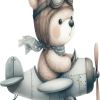 Gấu Con & Máy Bay PNG (8)