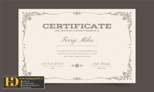 Giấy Chứng Nhận, Bằng Khen, Certificate (103)