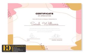 Giấy Chứng Nhận, Bằng Khen, Certificate (114)