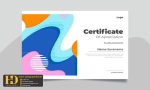 Giấy Chứng Nhận, Bằng Khen, Certificate (126)