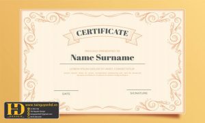 Giấy Chứng Nhận, Bằng Khen, Certificate (127)