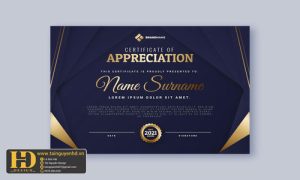 Giấy Chứng Nhận, Bằng Khen, Certificate (136)