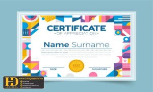 Giấy Chứng Nhận, Bằng Khen, Certificate (144)