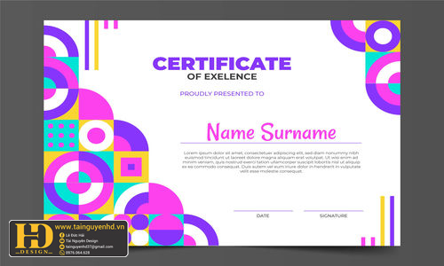 Giấy Chứng Nhận, Bằng Khen, Certificate (152)