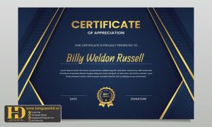 Giấy Chứng Nhận, Bằng Khen, Certificate (153)