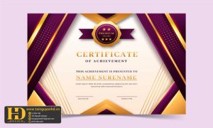 Giấy Chứng Nhận, Bằng Khen, Certificate (157)