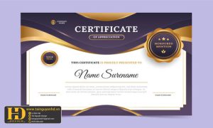 Giấy Chứng Nhận, Bằng Khen, Certificate (167)