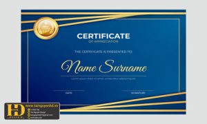 Giấy Chứng Nhận, Bằng Khen, Certificate (171)