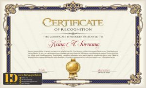 Giấy Chứng Nhận, Bằng Khen, Certificate (178)