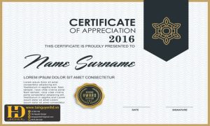 Giấy Chứng Nhận, Bằng Khen, Certificate (181)