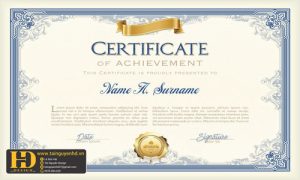 Giấy Chứng Nhận, Bằng Khen, Certificate (183)