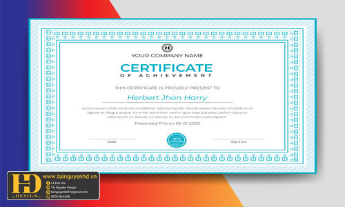 Giấy Chứng Nhận, Bằng Khen, Certificate (235)