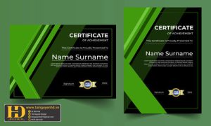 Giấy Chứng Nhận, Bằng Khen, Certificate (242)