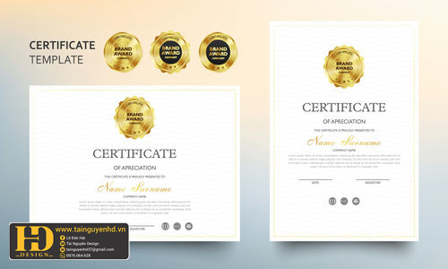 Giấy Chứng Nhận, Bằng Khen, Certificate (244)