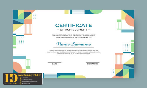 Giấy Chứng Nhận, Bằng Khen, Certificate (3)