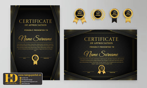 Giấy Chứng Nhận, Bằng Khen, Certificate (43)