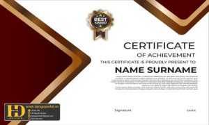Giấy Chứng Nhận, Bằng Khen, Certificate (5)