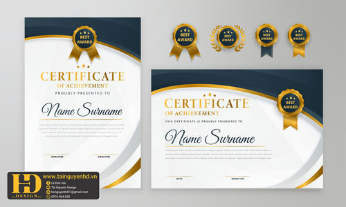 Giấy Chứng Nhận, Bằng Khen, Certificate (50)