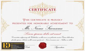 Giấy Chứng Nhận, Bằng Khen, Certificate (58)