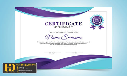 Giấy Chứng Nhận, Bằng Khen, Certificate (7)