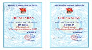 Giấy Chứng Nhận Đoàn Thanh Niên