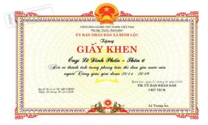 Giấy Khen Cơ Quan UBND