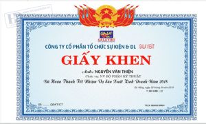 Giấy Khen Công Ty Sự Kiện