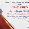 Giấy Khen Công Ty Tada