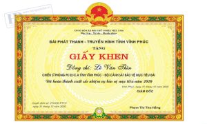 Giấy Khen Đài Phát Thanh