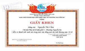 Giấy Khen Hội LHPN Xã 2