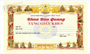 Giấy Khen Hội Phật Giáo