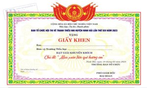 Giấy Khen Hội Thi Vẽ Tranh