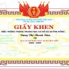 Giấy Khen Trường THCS