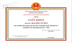 Giấy Khen Ủy Ban Nhân Dân 1