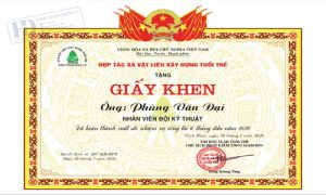 Giấy Khen VLXD