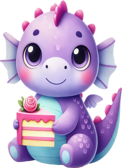 Khủng Long Tím PNG (7)