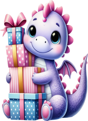 Khủng Long Tím PNG (9)