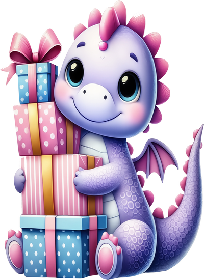 Khủng Long Tím PNG (9)