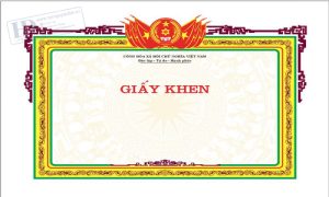 Mẫu Giấy Khen 1
